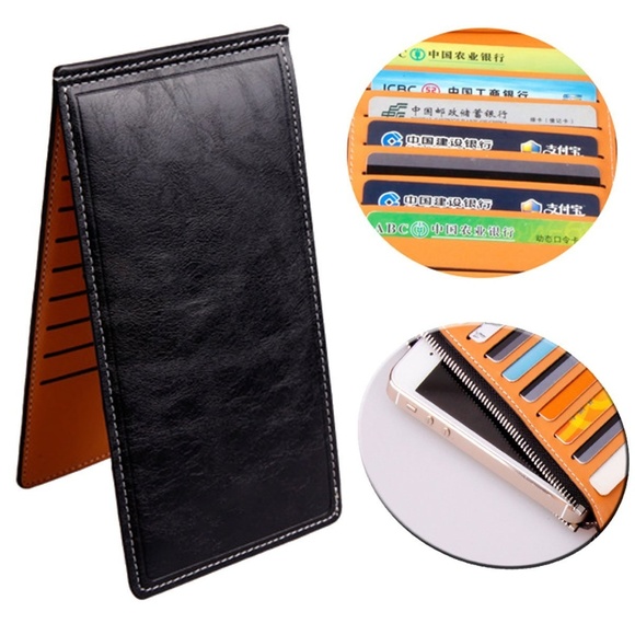 Womens Thin Bifold Phone Wallet Cards Organizer - Picture 5 of 6